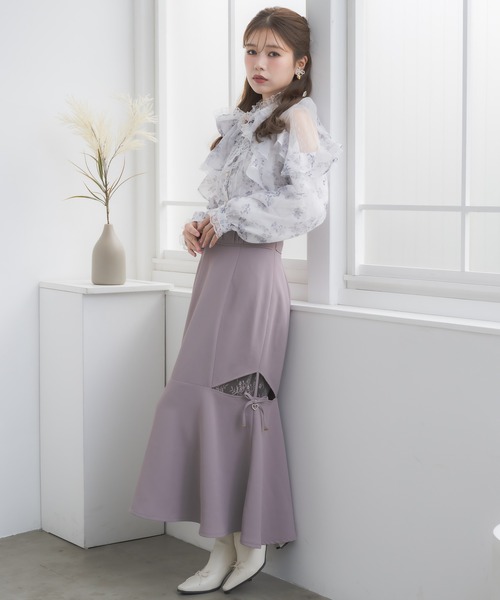 couture BY ROJITA（クチュールバイロジータ）の「肩レーシーフリルブラウス（シャツ/ブラウス・レディース・ブラック/マルチ/ホワイト・FREE）」の21枚目の写真