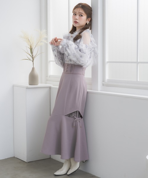 couture BY ROJITA（クチュールバイロジータ）の「肩レーシーフリルブラウス（シャツ/ブラウス・レディース・ブラック/マルチ/ホワイト・FREE）」の22枚目の写真