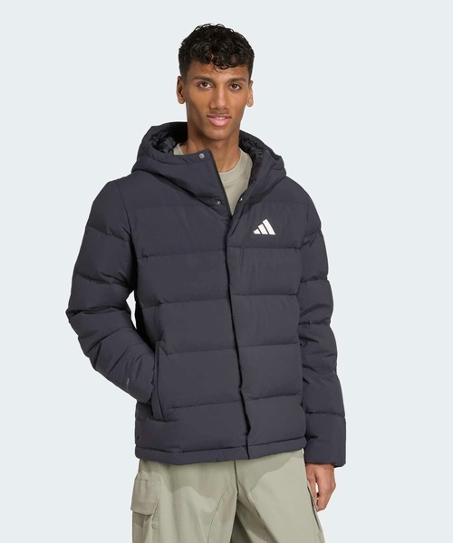 adidas（アディダス）の「Helionicクライマウォーム フード付きダウンジャケット / アディダス adidas（ダウンジャケット/コート・メンズ・ブラック・X-LARGE/MEDIUM/LARGE/3XL/XX-LARGE/SMALL）」の4枚目の写真