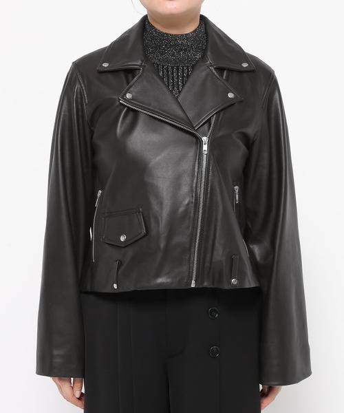 送料無料■HARE ハレ レザージャケット ライダース ブラック 黒 サイズ S レザーWライダース(HARE)（ライダースジャケット）｜HARE（ハレ）の