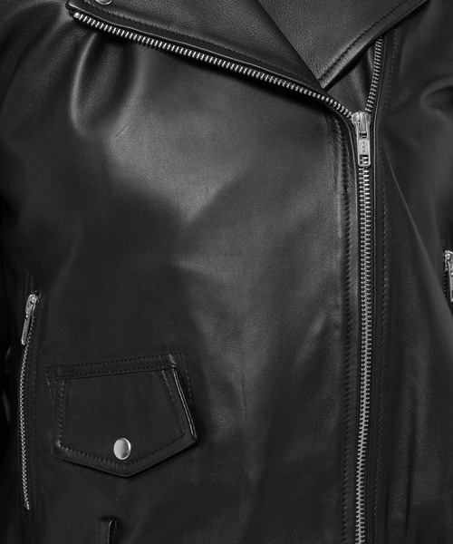 HARE（ハレ）の「レザーＷライダース(HARE)（ライダースジャケット・レディース・ブラック・FREE）」の7枚目の写真