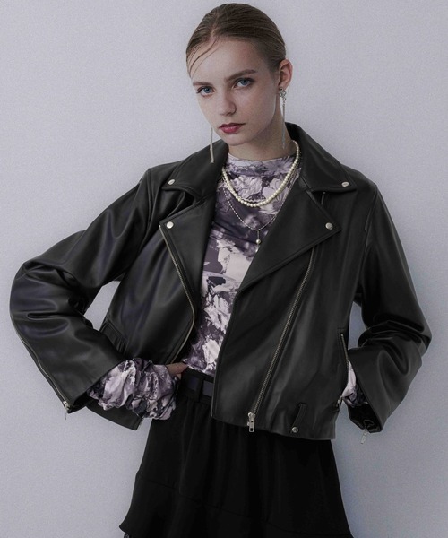 HARE（ハレ）の「レザーＷライダース(HARE)（ライダースジャケット・レディース・ブラック・FREE）」の20枚目の写真