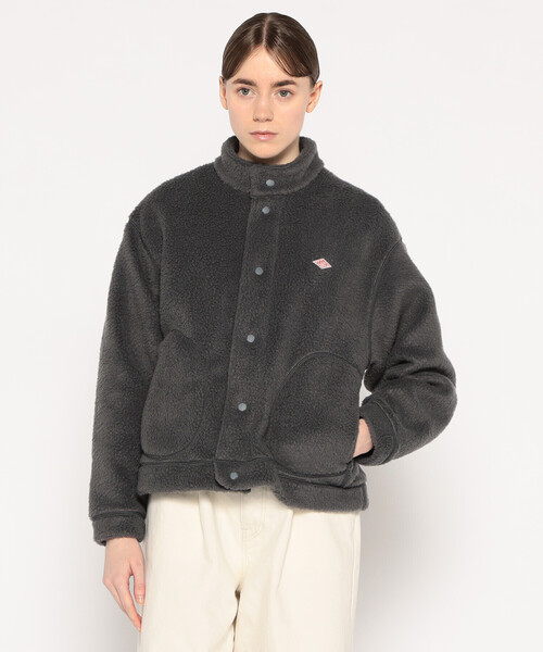 WOMEN'S DOUBLE FACE BOA STAND COLLAR CARDIGAN（カーディガン/ボレロ