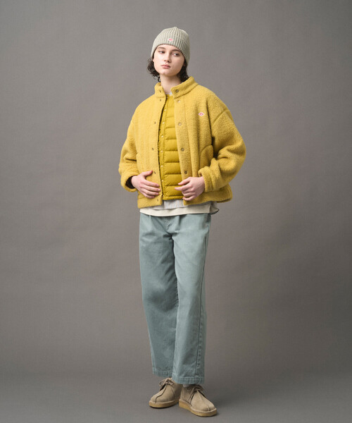 DANTON（ダントン）の「WOMEN'S DOUBLE FACE BOA STAND COLLAR CARDIGAN（カーディガン/ボレロ・レディース・ブラック/マスタード/ベージュ/チャコール/オフホワイト/ブルー・S/M）」の10枚目の写真