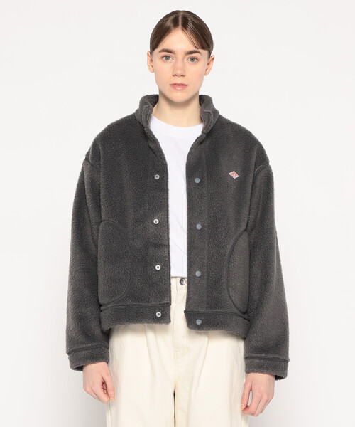 DANTON（ダントン）の「WOMEN'S DOUBLE FACE BOA STAND COLLAR CARDIGAN（カーディガン/ボレロ・レディース・ブラック/マスタード/ベージュ/チャコール/オフホワイト/ブルー・S/M）」の15枚目の写真