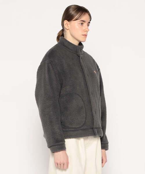 DANTON（ダントン）の「WOMEN'S DOUBLE FACE BOA STAND COLLAR CARDIGAN（カーディガン/ボレロ・レディース・ブラック/マスタード/ベージュ/チャコール/オフホワイト/ブルー・S/M）」の14枚目の写真