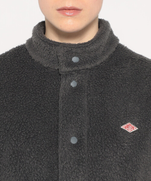 DANTON（ダントン）の「WOMEN'S DOUBLE FACE BOA STAND COLLAR CARDIGAN（カーディガン/ボレロ・レディース・ブラック/マスタード/ベージュ/チャコール/オフホワイト/ブルー・S/M）」の12枚目の写真