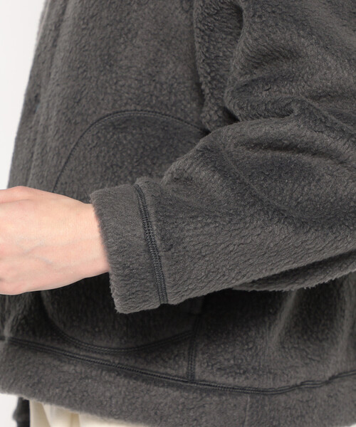 DANTON（ダントン）の「WOMEN'S DOUBLE FACE BOA STAND COLLAR CARDIGAN（カーディガン/ボレロ・レディース・ブラック/マスタード/ベージュ/チャコール/オフホワイト/ブルー・S/M）」の20枚目の写真