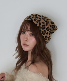 RAY CASSIN | ヒョウ柄ニット帽(ニットキャップ/ビーニー)