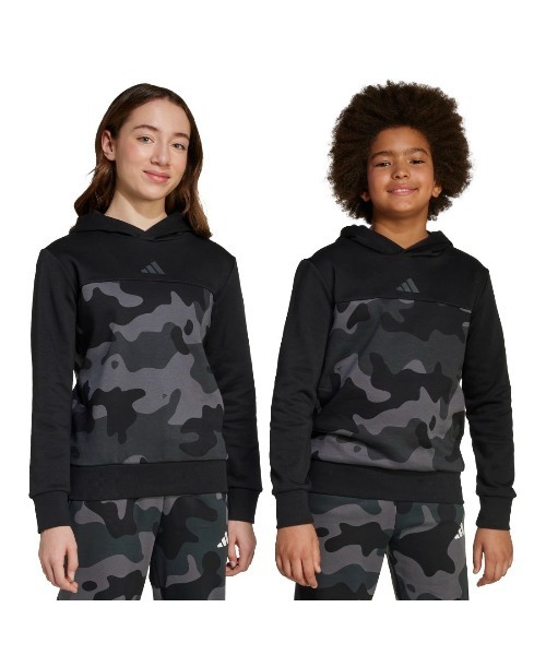 adidas(アディダス)の「アディダス adidas シーズナル エッセンシャルズ カモ フリースパーカー(パーカー・キッズ・オリーブ/ブラック・130cm/140cm/150cm/160cm)」の13枚目の写真
