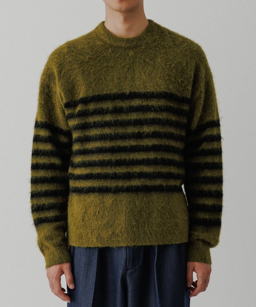 ADAM ET ROPE'（アダムエロペ）の「バスクボーダーニット（ニット/セーター・メンズ・グリーン系その他/グレー・M/L）」の7枚目の写真