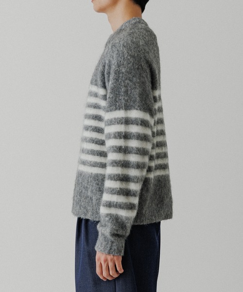 ADAM ET ROPE'（アダムエロペ）の「バスクボーダーニット（ニット/セーター・メンズ・グリーン系その他/グレー・M/L）」の12枚目の写真