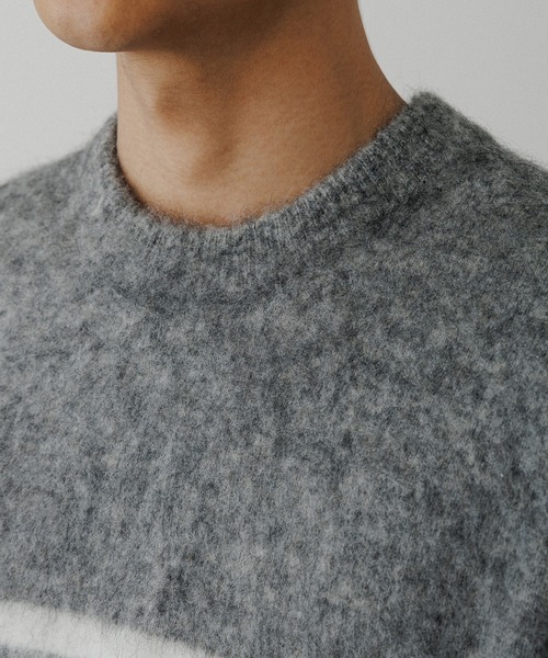 ADAM ET ROPE'（アダムエロペ）の「バスクボーダーニット（ニット/セーター・メンズ・グリーン系その他/グレー・M/L）」の13枚目の写真