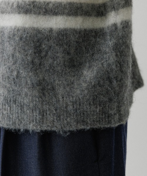 ADAM ET ROPE'（アダムエロペ）の「バスクボーダーニット（ニット/セーター・メンズ・グリーン系その他/グレー・M/L）」の16枚目の写真
