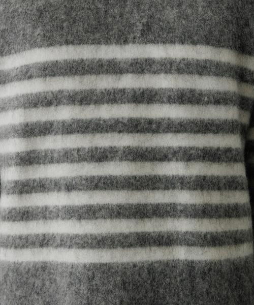 ADAM ET ROPE'（アダムエロペ）の「バスクボーダーニット（ニット/セーター・メンズ・グリーン系その他/グレー・M/L）」の15枚目の写真