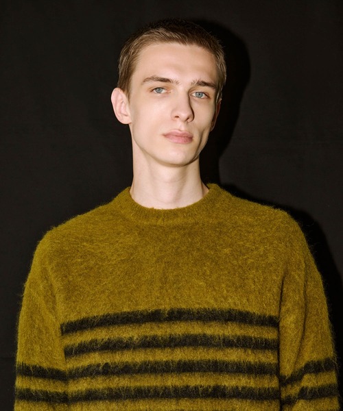 ADAM ET ROPE'（アダムエロペ）の「バスクボーダーニット（ニット/セーター・メンズ・グリーン系その他/グレー・M/L）」の21枚目の写真