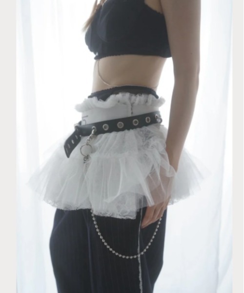 neith./ネイス/Multi Tulle Top(Lace White)（チューブトップ