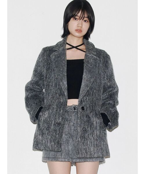 セール】シャギージャケットコート（その他アウター）｜EMODA（エモダ