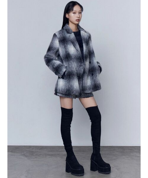 セール】シャギージャケットコート（その他アウター）｜EMODA（エモダ