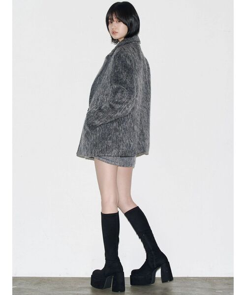 セール】シャギージャケットコート（その他アウター）｜EMODA（エモダ