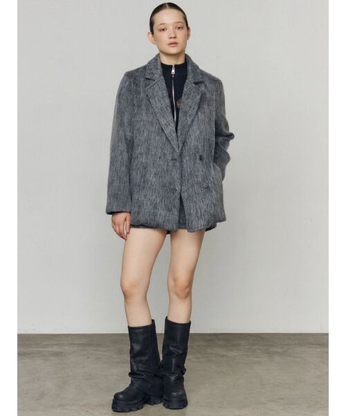 セール】シャギージャケットコート（その他アウター）｜EMODA（エモダ