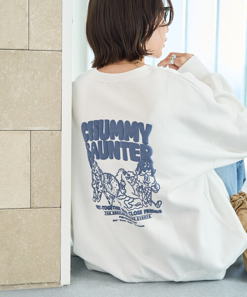 FREAK'S STORE（フリークスストア）の「限定展開　アニマル フード 発泡プリント 裏起毛 スウェット プルオーバー（スウェット・レディース・ライトグレー/ナチュラル/オフホワイト/ダークブラウン・ﾌﾘ-）」の11枚目の写真