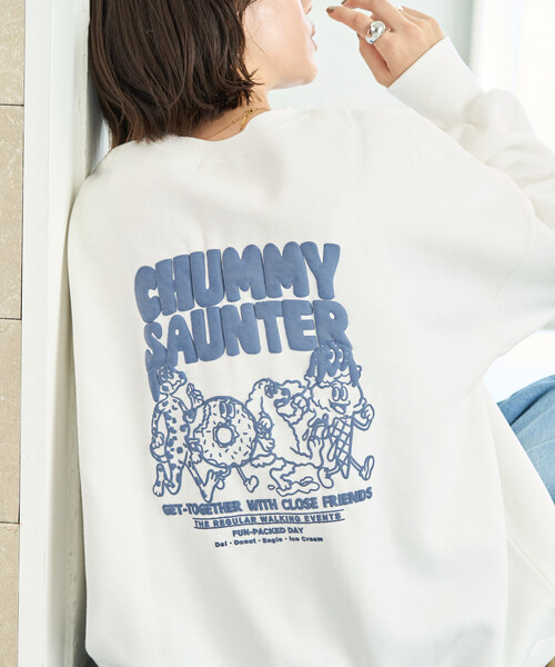 FREAK'S STORE（フリークスストア）の「限定展開　アニマル フード 発泡プリント 裏起毛 スウェット プルオーバー（スウェット・レディース・ライトグレー/ナチュラル/オフホワイト/ダークブラウン・ﾌﾘ-）」の10枚目の写真