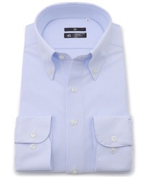 SUIT SELECT（スーツセレクト）の「【スーパーノンアイロン・ストレッチ・速乾】【長袖】【BLACK LINE】ボタンダウンワイシャツ/ドビー/「4S」（ビジネスシャツ）」