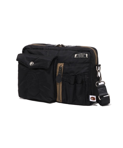 A BATHING APE(アベイシングエイプ)の「PADDED SHOULDER BAG(ショルダーバッグ・メンズ・ブラック/オリーブ・FREE)」の5枚目の写真