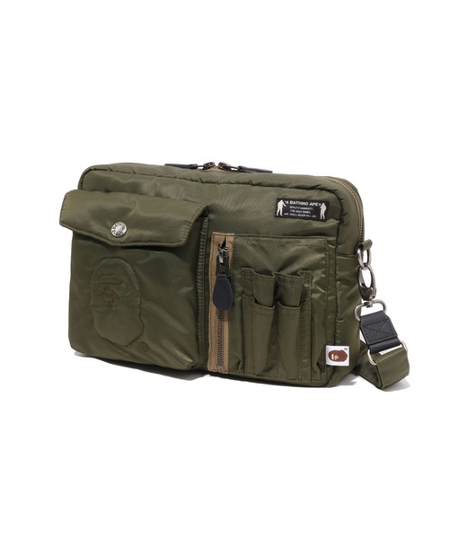 A BATHING APE(アベイシングエイプ)の「PADDED SHOULDER BAG(ショルダーバッグ・メンズ・ブラック/オリーブ・FREE)」の6枚目の写真