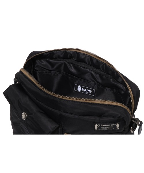 A BATHING APE(アベイシングエイプ)の「PADDED SHOULDER BAG(ショルダーバッグ・メンズ・ブラック/オリーブ・FREE)」の9枚目の写真