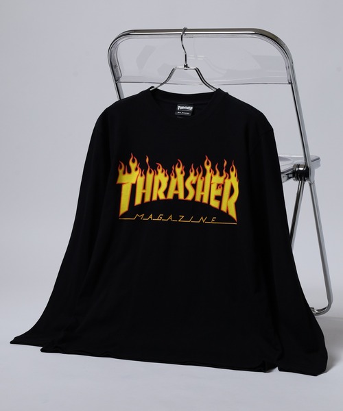 THRASHER（スラッシャー）の「THRASHER MAG LOGO L/S TEE マグロゴ プリント ロングスリーブTシャツ（Tシャツ/カットソー・メンズ・ネイビー/ホワイト/ホワイト系その他/グリーン/バーガンディー/ブラック/ブラック系その他2/ブラック系その他/ホワイト系その他2/ネイビー系・M/L/XL）」の7枚目の写真