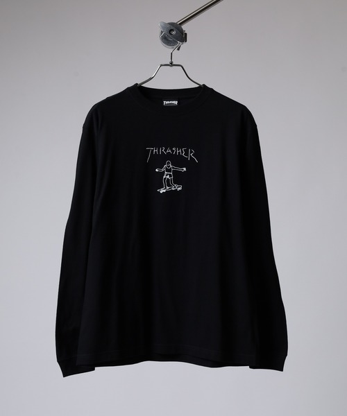 THRASHER（スラッシャー）の「THRASHER MAG LOGO L/S TEE マグロゴ プリント ロングスリーブTシャツ（Tシャツ/カットソー・メンズ・ネイビー/ホワイト/ホワイト系その他/グリーン/バーガンディー/ブラック/ブラック系その他2/ブラック系その他/ホワイト系その他2/ネイビー系・M/L/XL）」の11枚目の写真