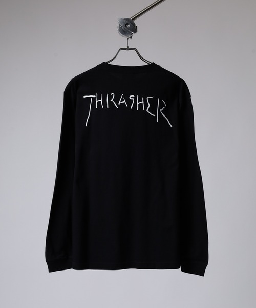 THRASHER（スラッシャー）の「THRASHER MAG LOGO L/S TEE マグロゴ プリント ロングスリーブTシャツ（Tシャツ/カットソー・メンズ・ネイビー/ホワイト/ホワイト系その他/グリーン/バーガンディー/ブラック/ブラック系その他2/ブラック系その他/ホワイト系その他2/ネイビー系・M/L/XL）」の12枚目の写真