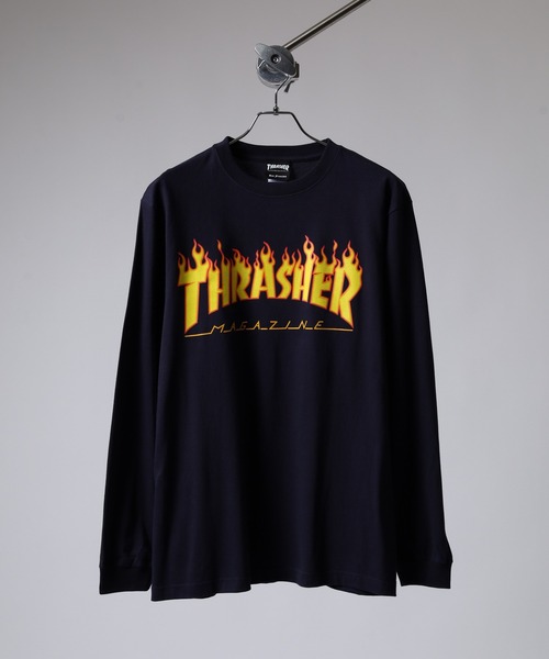THRASHER（スラッシャー）の「THRASHER MAG LOGO L/S TEE マグロゴ プリント ロングスリーブTシャツ（Tシャツ/カットソー・メンズ・ネイビー/ホワイト/ホワイト系その他/グリーン/バーガンディー/ブラック/ブラック系その他2/ブラック系その他/ホワイト系その他2/ネイビー系・M/L/XL）」の21枚目の写真