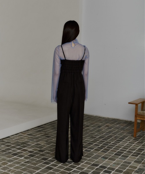 ANDRESD(アンドレスド)の「チュールレイヤードトップス / tulle layered tops(シャツ/ブラウス・レディース・ブルー/ブラック/アイボリー/ブラウン・M/S)」の14枚目の写真
