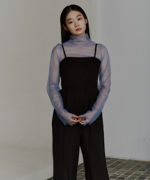 ANDRESD(アンドレスド)の「チュールレイヤードトップス / tulle layered tops(シャツ/ブラウス・レディース・ブルー/ブラック/アイボリー/ブラウン・M/S)」の10枚目の写真