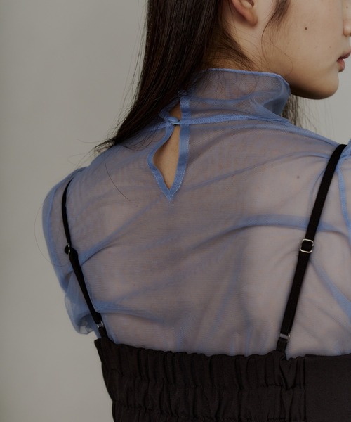 ANDRESD(アンドレスド)の「チュールレイヤードトップス / tulle layered tops(シャツ/ブラウス・レディース・ブルー/ブラック/アイボリー/ブラウン・M/S)」の8枚目の写真
