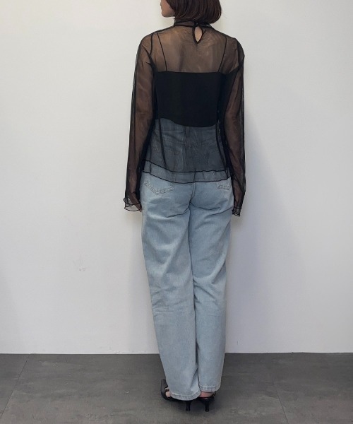 ANDRESD(アンドレスド)の「チュールレイヤードトップス / tulle layered tops(シャツ/ブラウス・レディース・ブルー/ブラック/アイボリー/ブラウン・M/S)」の18枚目の写真