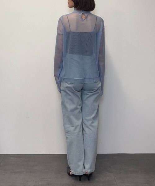 ANDRESD(アンドレスド)の「チュールレイヤードトップス / tulle layered tops(シャツ/ブラウス・レディース・ブルー/ブラック/アイボリー/ブラウン・M/S)」の21枚目の写真