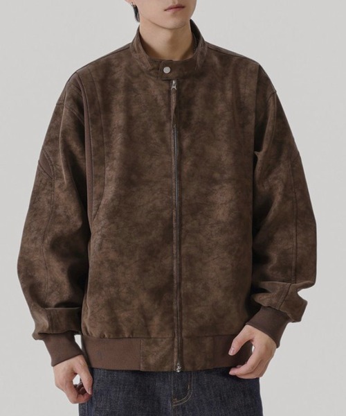 TOBEE（トゥビー）の「【TOBEE】スエード レザージャケット/フライトブルゾン（ブルゾン・メンズ・ブラック/ブラウン・X-LARGE/LARGE/MEDIUM）」の6枚目の写真