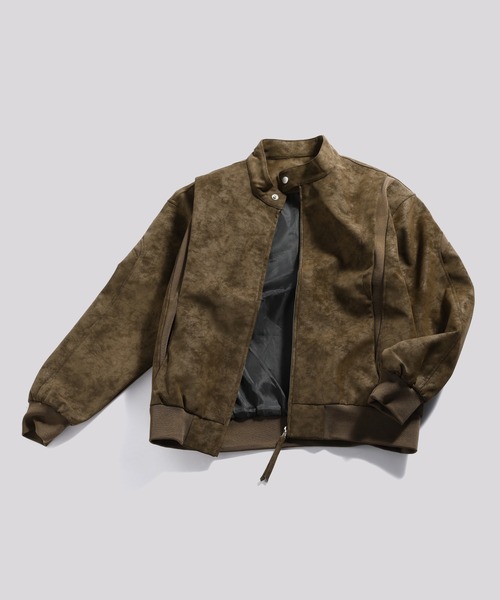 TOBEE（トゥビー）の「【TOBEE】スエード レザージャケット/フライトブルゾン（ブルゾン・メンズ・ブラック/ブラウン・X-LARGE/LARGE/MEDIUM）」の20枚目の写真