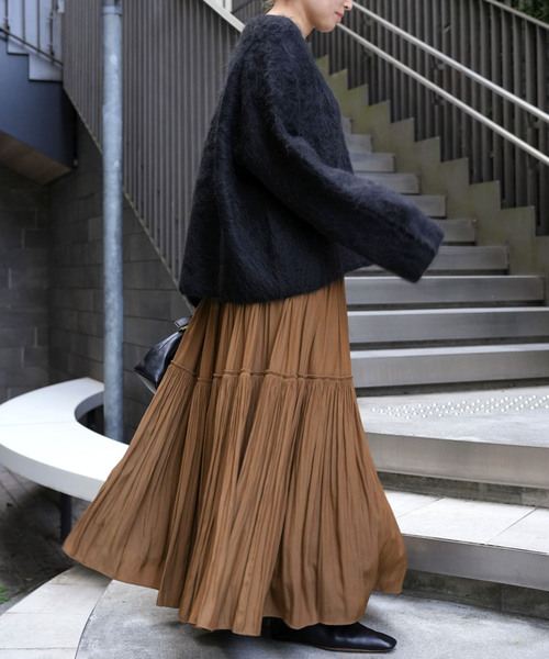 Gather Maxi スカート（スカート）｜Deuxieme Classe（ドゥーズィエム