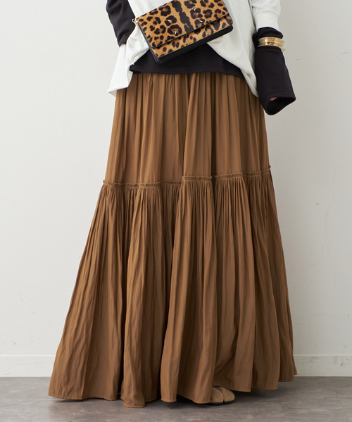 Gather Maxi スカート（スカート）｜Deuxieme Classe（ドゥーズィエム