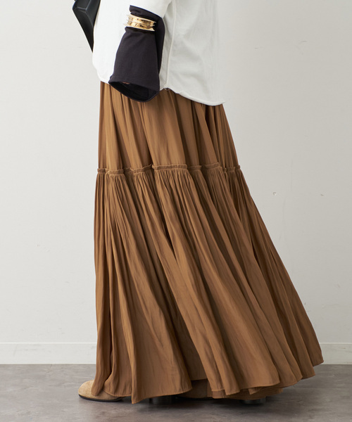 Gather Maxi スカート（スカート）｜Deuxieme Classe（ドゥーズィエム