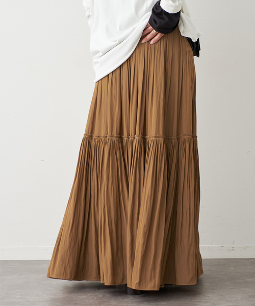 【今季新品】ドゥーズィエムクラス ギャザーマキシスカート Gather Maxi スカート（スカート）｜Deuxieme Classe（ドゥーズィエム