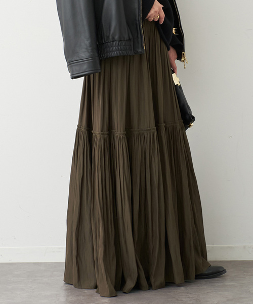 2025AW Deuxieme Classe *Gather Maxi スカート Gather Maxi スカート（スカート）｜Deuxieme Classe（ドゥーズィエム