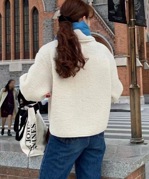 FREE STYLISTS（フリー スタイリスト）の「YUGA_YGMC Double-sided boa short coat（その他アウター・レディース・ブラウン/オフホワイト・M/S）」の7枚目の写真