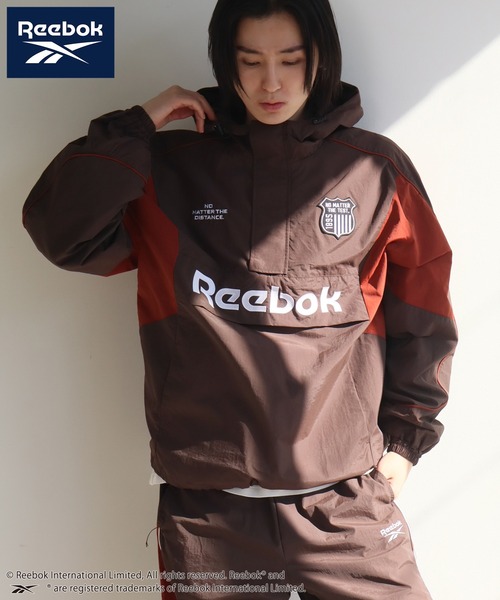 Reebok（リーボック）の「【Reebok/リーボック】バイカラー デザイン エンブレム ロゴ アノラック パーカー（パーカー・メンズ・アイボリー/ダークグレー/ネイビー/ダークブラウン・M/L/LL）」の7枚目の写真