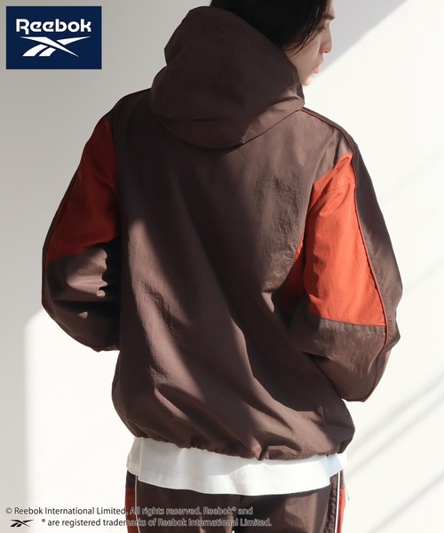 Reebok（リーボック）の「【Reebok/リーボック】バイカラー デザイン エンブレム ロゴ アノラック パーカー（パーカー・メンズ・アイボリー/ダークグレー/ネイビー/ダークブラウン・M/L/LL）」の10枚目の写真